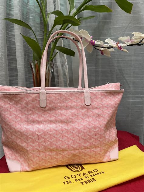 goyard pink tote bag|light pink goyard bag.